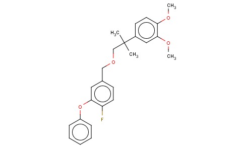 1-FLUORO-4-((2-(3,4-DIMETHOXYPHENYL)-2-METHYLPROPOXY)METHYL)-2-PHENOXY BENZENE